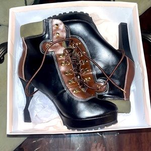 6” multi colored ankle booties